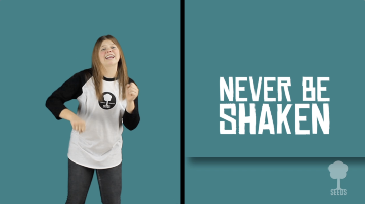 Never Be Shaken Psalm Seeds of Courage Product Screenshot Image Single Video Hand Motions Kylie